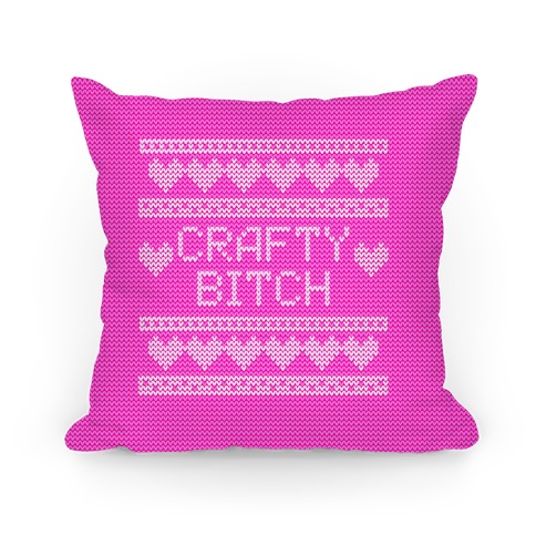 Crafty Bitch Knitting Pattern Pillow
