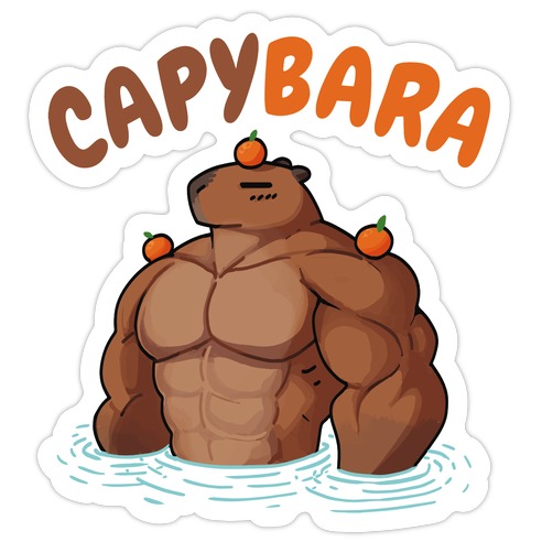 CapyBARA Die Cut Sticker