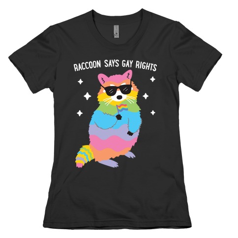 Raccoon Says Gay Rights Womens T-Shirt