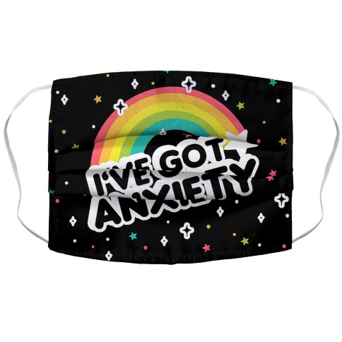 I've Got Anxiety Rainbow Accordion Face Mask