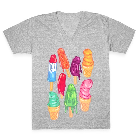 Popsicle Penises V-Neck Tee Shirt