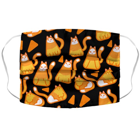 Candy Corn Cats Accordion Face Mask