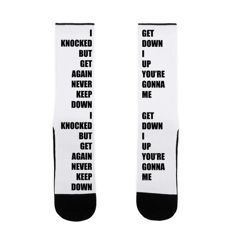 I Get Knocked Down Pair Socks Sock