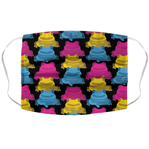 Pansexual Froggie Pattern Accordion Face Mask