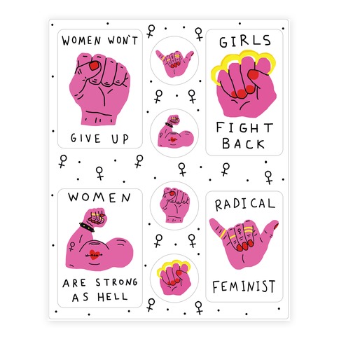 Women Are Strong As Hell Stickers and Decal Sheet