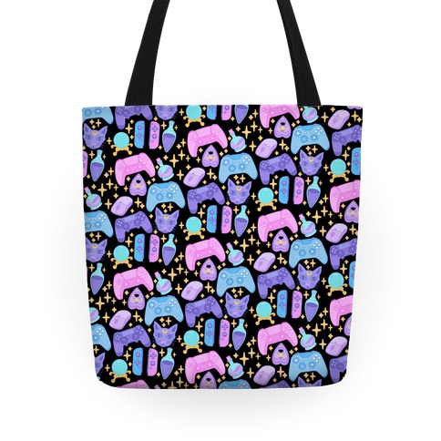 Gamer Witch Pattern Tote