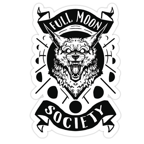 Full Moon Society Die Cut Sticker