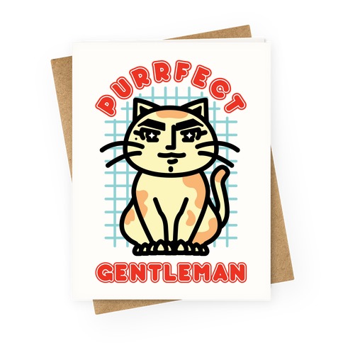 Purrfect Gentleman Greeting Card