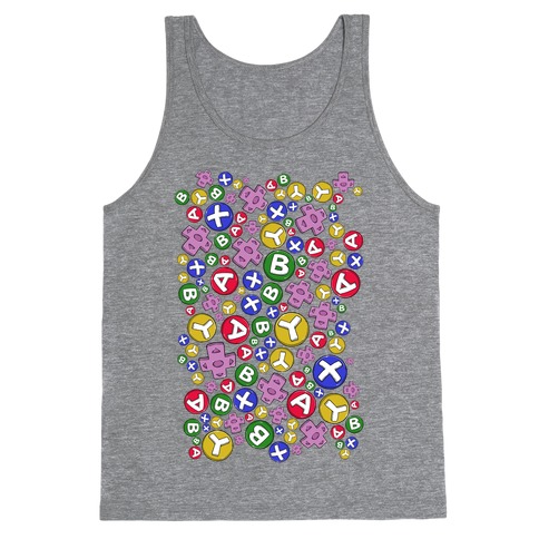 Video Game Controller Buttons Pattern Tank Top