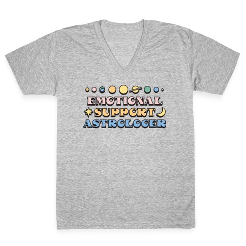 Emotional Support Astrologer V-Neck Tee Shirt