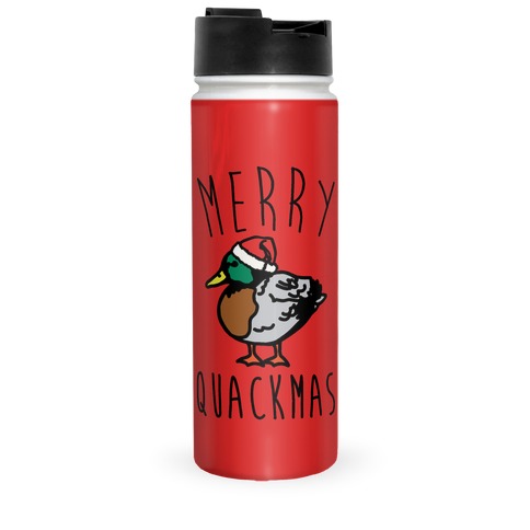 Merry Quackmas Duck Christmas Parody Travel Mug