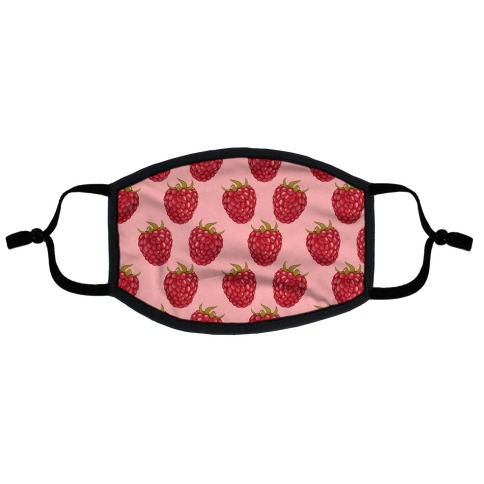 Raspberry Pattern Pink Flat Face Mask