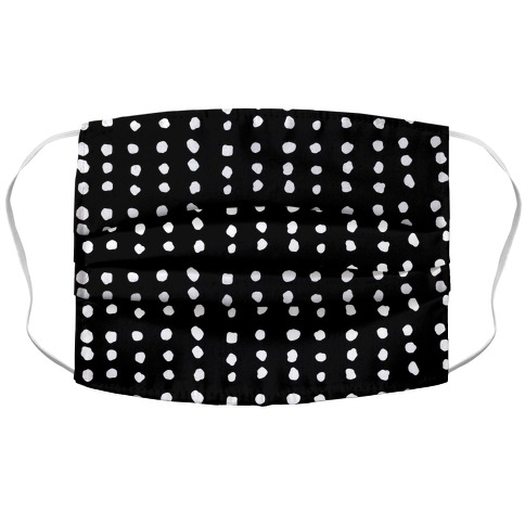 Polka Dot Black and White Minimalist Boho Pattern Accordion Face Mask