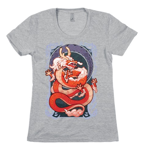 Art Nouveau Dragon Womens T-Shirt