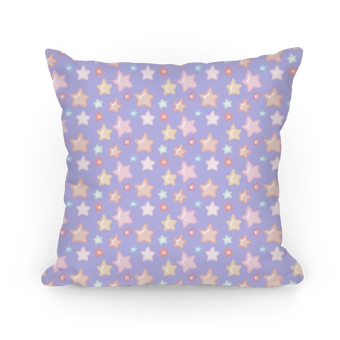 Kawaii Pastel Star Pattern Pillow