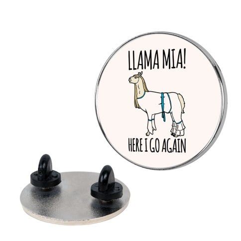 Llama Mia Parody Pin