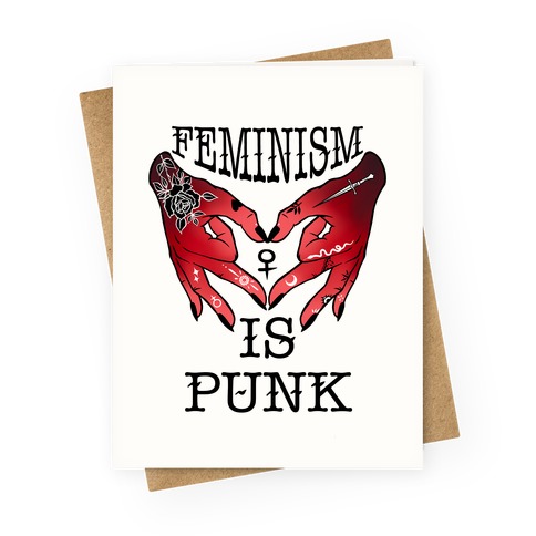 Feminism Is Punk Greeting Card