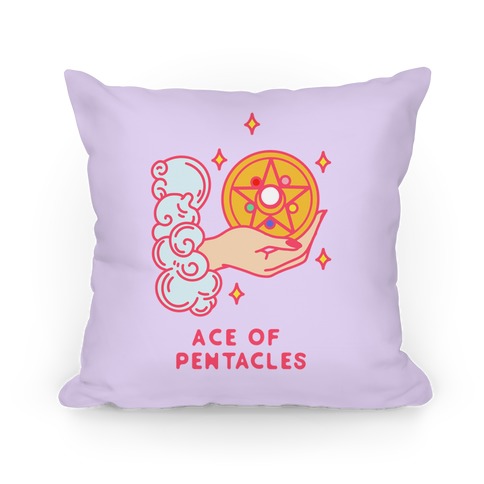 Ace of Pentacles Transformation Brooch Pillow