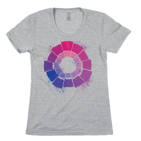 Bi Pride Color Wheel Womens T-Shirt