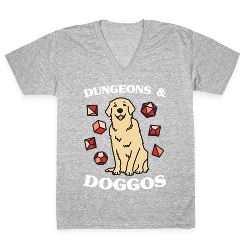 Dungeons & Doggos V-Neck Tee Shirt