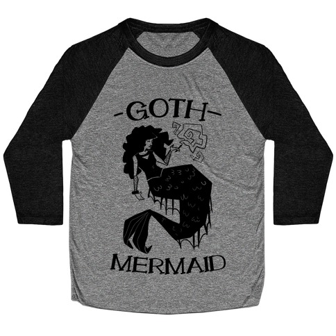 Goth Mermaid Baseball Tee