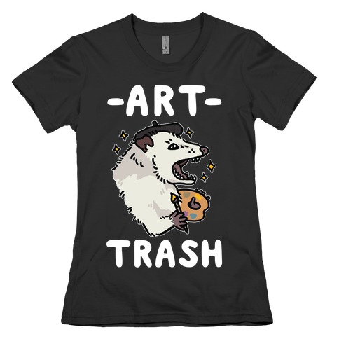 Art Trash Possum Womens T-Shirt