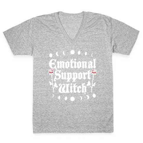 Emotional Support Witch V-Neck Tee Shirt