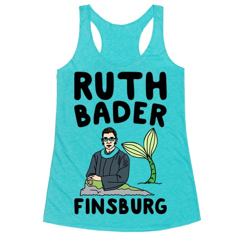 Ruth Bader Finsburg Mermaid Parody Racerback Tank Top
