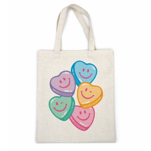 Smiley Candy Hearts Casual Tote