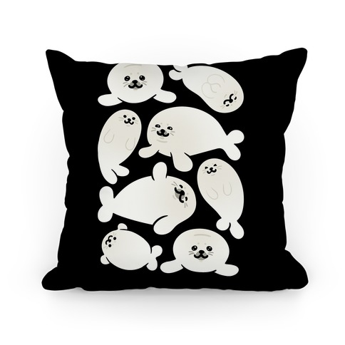 Baby Seals Pattern Study Pillow