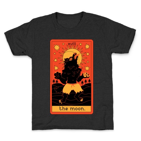 The Moon Werewolf Tarot Kids T-Shirt