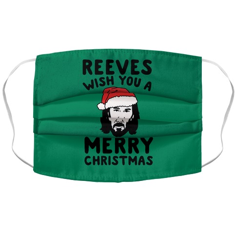 Reeves Wish You A Merry Christmas Parody Accordion Face Mask