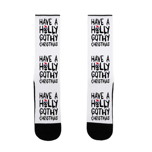 Have A Holly Gothy Christmas Sock