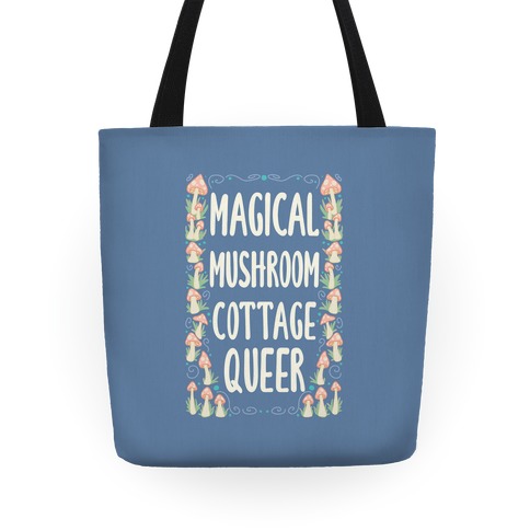 Magical Mushroom Cottage Queer Tote
