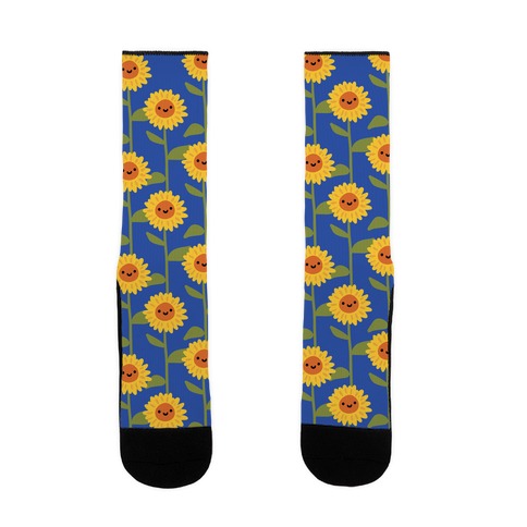 Happy Sunflower Pattern Sock