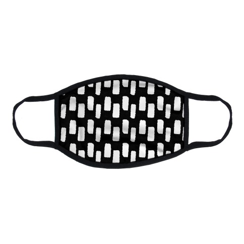 Organic Rectangle Pattern Black Flat Face Mask