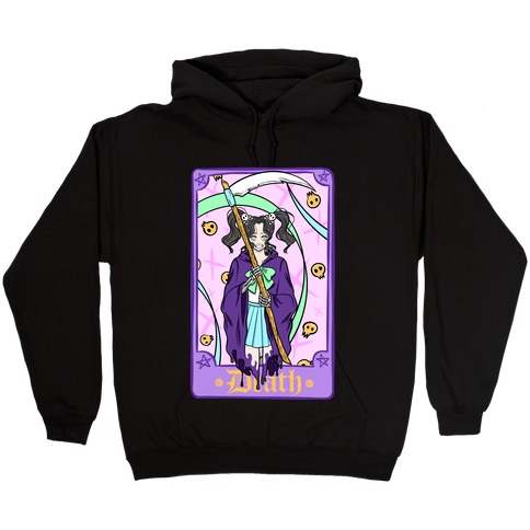 Pastel Goth Death Tarot Card Hooded Sweatshirt