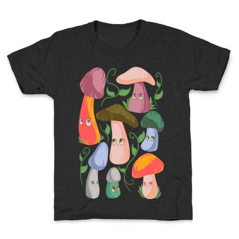 Kawaii Cottage Mushrooms Kids T-Shirt