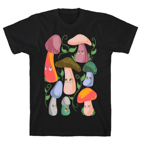 Kawaii Cottage Mushrooms T-Shirt
