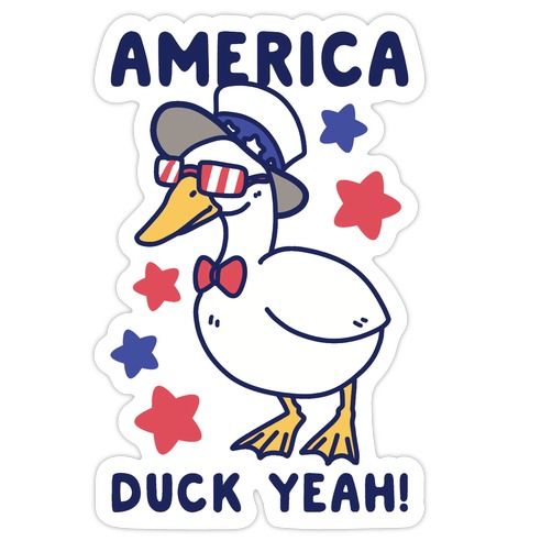 America Duck Yeah Die Cut Sticker