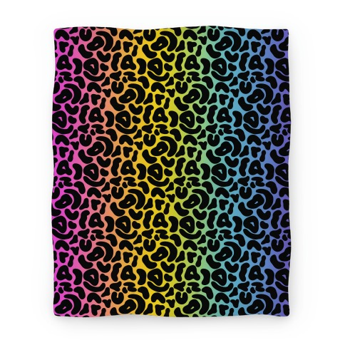 Rainbow Cheetah Print Blanket