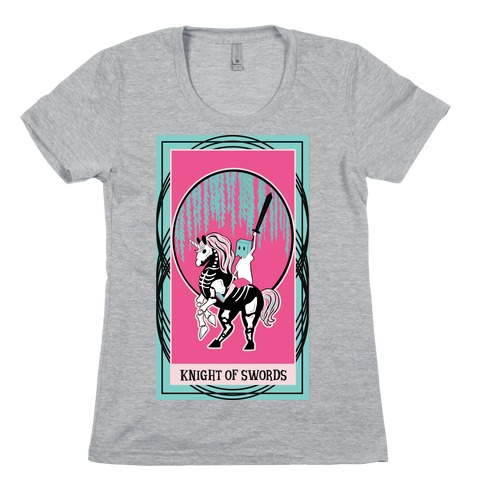 Creepy Cute Tarots: Knight of Swords Womens T-Shirt