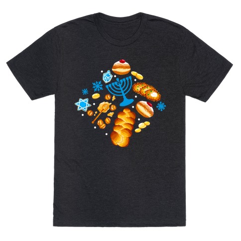 Traditional Hanukkah Food Pattern T-Shirt