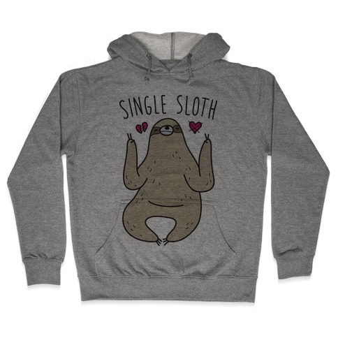 Single Sloth Hooded Sweatshirt