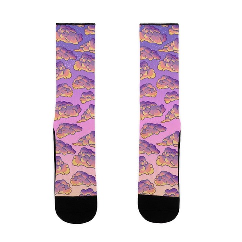 Sunset Clouds Pattern Sock