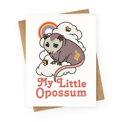 My Little Opossum Greeting Card