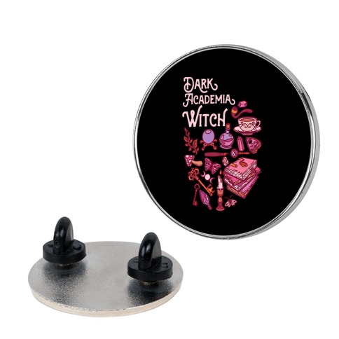 Dark Academia Witch Pattern Pin