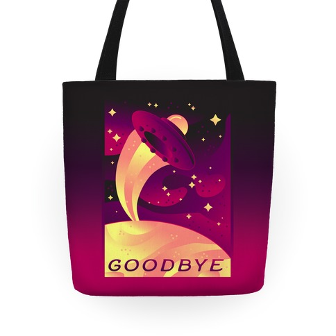 Goodbye Earth Travel Poster Tote