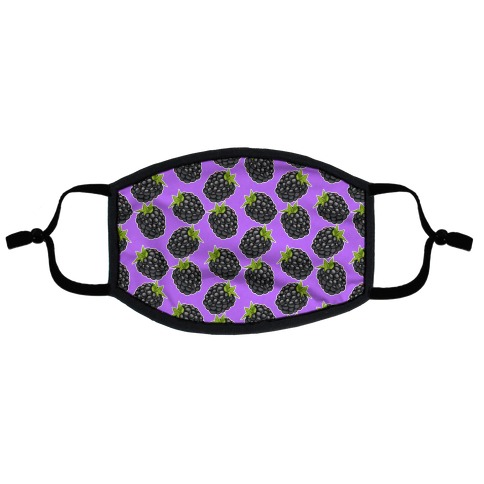 Blackberry Pattern Purple Flat Face Mask