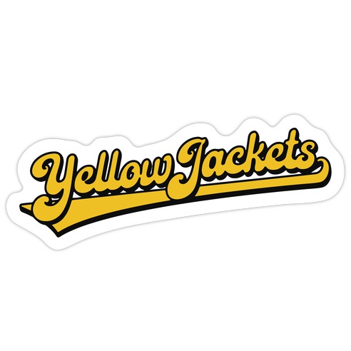 Yellow Jackets Parody Die Cut Sticker